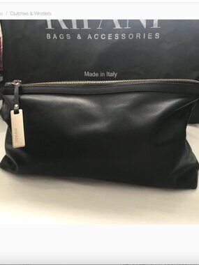 RIPANI Bag purse clutch Made in Italy leather NEW